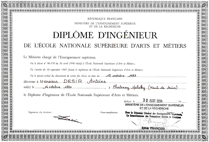 Diplôme ENSAM